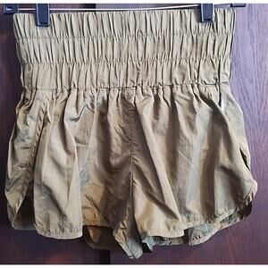 FP Movement by Free People Women's Small The Way Home Shorts Clay Olive Green